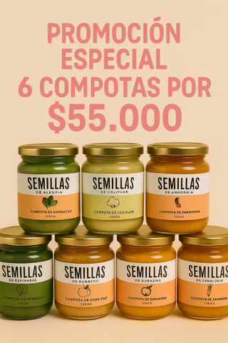 Promoción de 6 Compotas