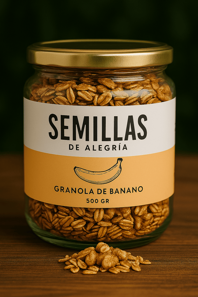Granola de Banano. - SemillasdeAlegria