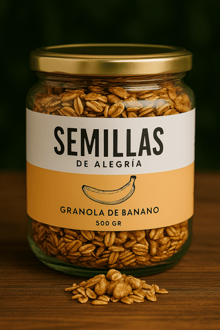 Granola de Banano. - SemillasdeAlegria